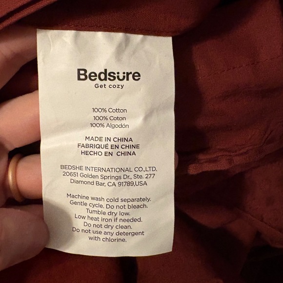 Bedsure NWT KING 100% Cotton Waffle Weave Duvet Cover + 2 Shams - Picture 8 of 9